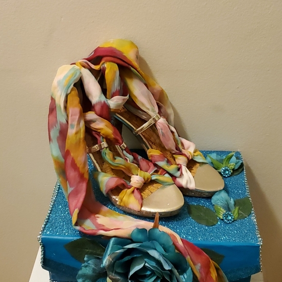 Bakers Scarf Lace Up Heel Sandal - Picture 5 of 15